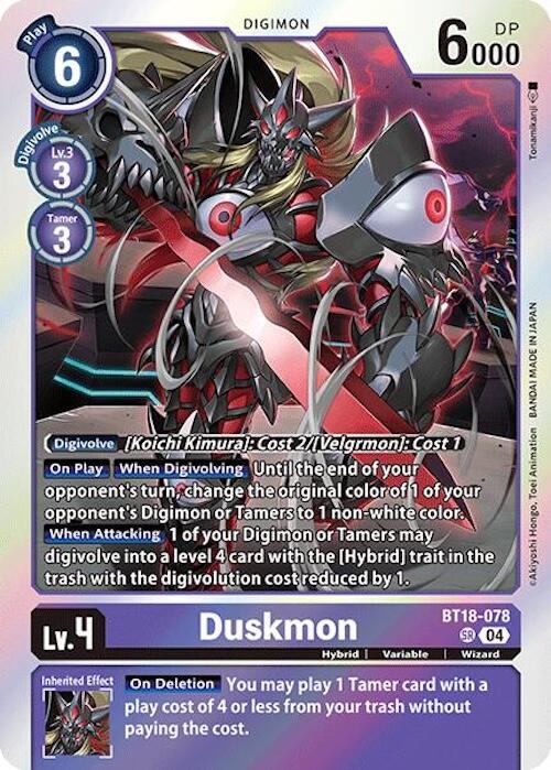 Duskmon [BT18-078] [Release Special Booster 2.0] | Card Merchant Takapuna