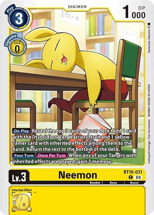 Neemon [BT18-031] [Release Special Booster 2.0] | Card Merchant Takapuna