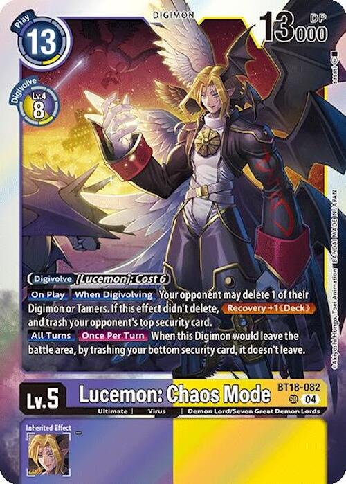 Lucemon: Chaos Mode [BT18-082] [Release Special Booster 2.0] | Card Merchant Takapuna