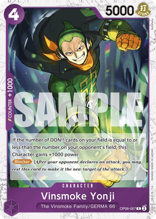 Vinsmoke Yonji (OP06-067) (Jolly Roger Foil) [Premium Booster -The Best-] | Card Merchant Takapuna