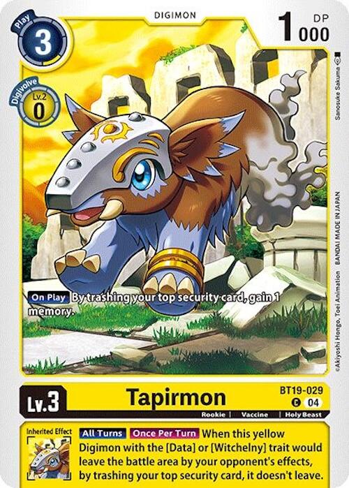 Tapirmon [BT19-029] [Release Special Booster Ver.2.0] | Card Merchant Takapuna