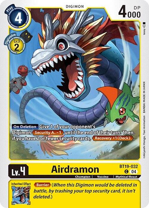 Airdramon [BT19-032] [Release Special Booster 2.0] | Card Merchant Takapuna