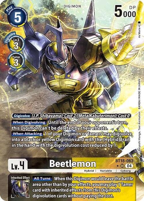 Beetlemon [BT18-063] (Alternate Art) [Release Special Booster 2.0] | Card Merchant Takapuna