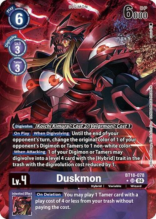 Duskmon [BT18-078] (Alternate Art) [Release Special Booster Ver.2.0] | Card Merchant Takapuna