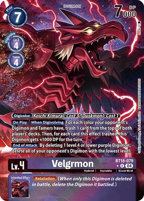 Velgrmon [BT18-079] (Alternate Art) [Release Special Booster 2.0] | Card Merchant Takapuna