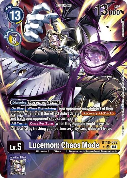 Lucemon: Chaos Mode [BT18-082] (Alternate Art) [Release Special Booster 2.0] | Card Merchant Takapuna