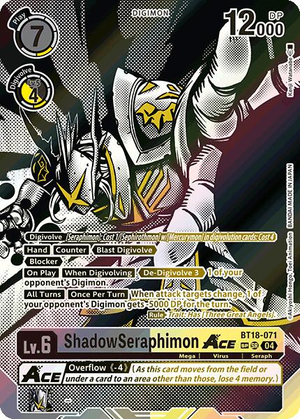 ShadowSeraphimon ACE [BT18-071] (Textured) [Release Special Booster 2.0] | Card Merchant Takapuna