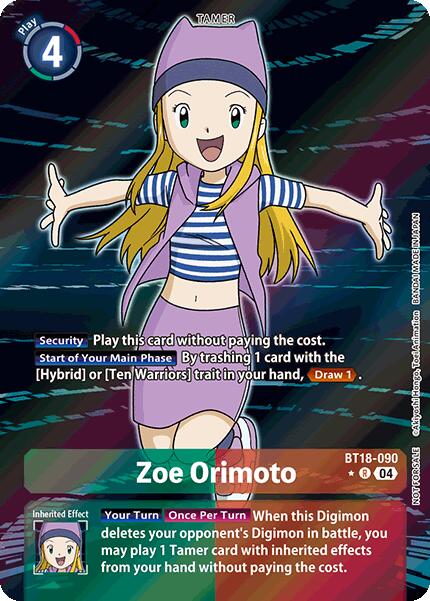 Zoe Orimoto [BT18-090] (Release Special Booster 2.0: Box Promotion Pack) [Release Special Booster 2.0] | Card Merchant Takapuna