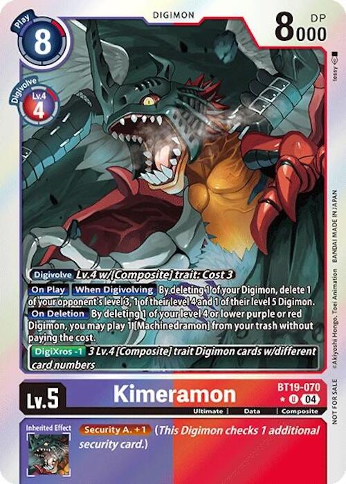 Kimeramon [BT19-070] (Release Special Booster Ver.2.0: Box Promotion Pack) [Release Special Booster Ver.2.0] | Card Merchant Takapuna