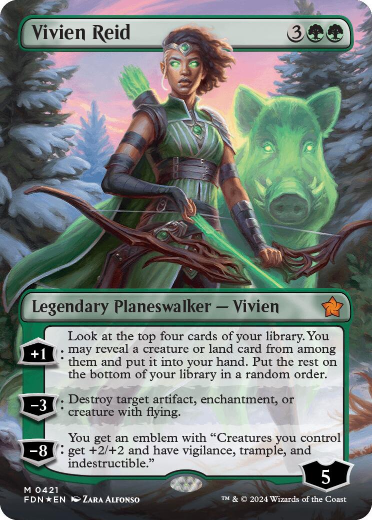 Vivien Reid (Borderless) (Mana Foil) [Foundations] | Card Merchant Takapuna