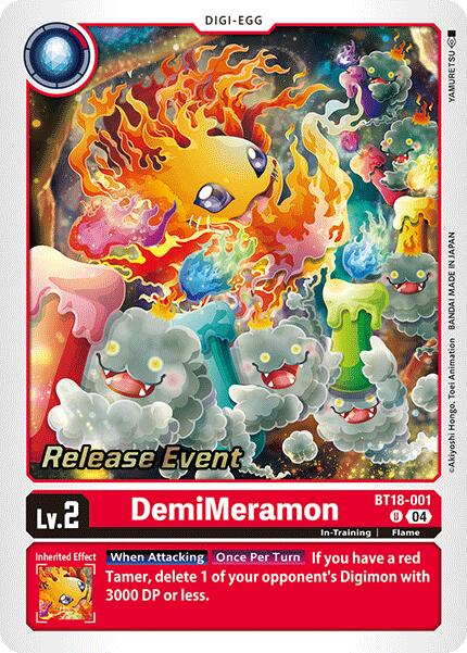 DemiMeramon [BT18-001] [Release Special Booster Ver.2.0 Pre-Release Cards] | Card Merchant Takapuna