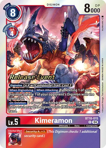 Kimeramon [BT18-015] [Release Special Booster Ver.2.0 Pre-Release Cards] | Card Merchant Takapuna