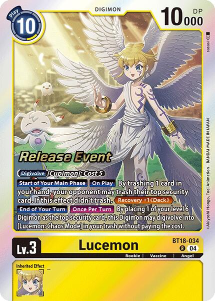 Lucemon [BT18-034] [Release Special Booster Ver.2.0 Pre-Release Cards] | Card Merchant Takapuna