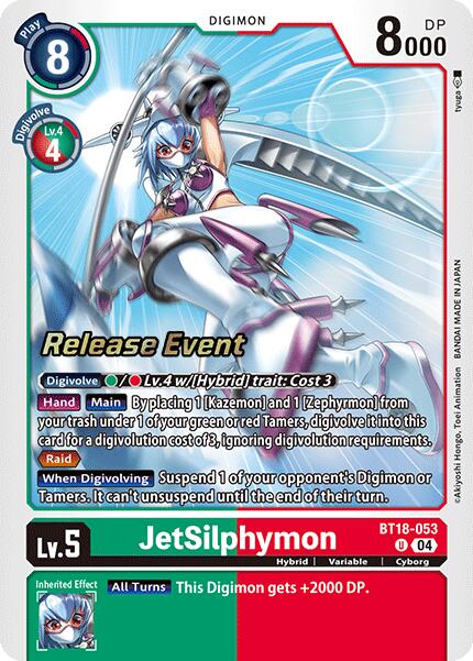 JetSilphymon [BT18-053] [Release Special Booster Ver.2.0 Pre-Release Cards] | Card Merchant Takapuna