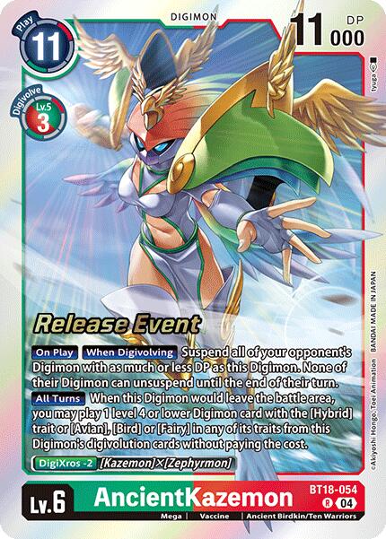 AncientKazemon [BT18-054] [Release Special Booster Ver.2.0 Pre-Release Cards] | Card Merchant Takapuna