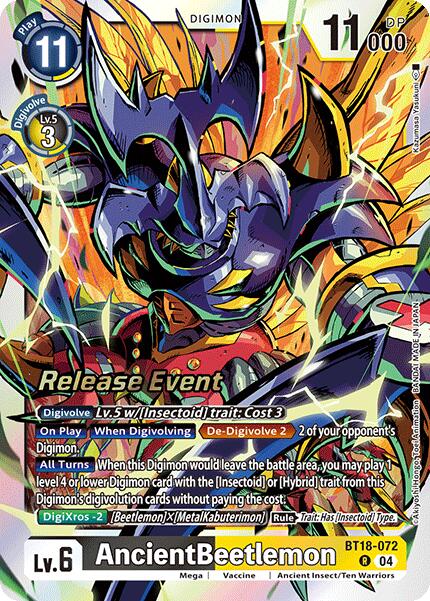 AncientBeetlemon [BT18-072] [Release Special Booster Ver.2.0 Pre-Release Cards] | Card Merchant Takapuna