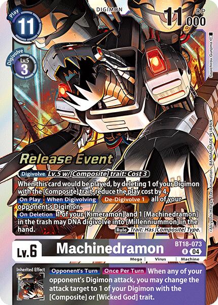 Machinedramon [BT18-073] [Release Special Booster Ver.2.0 Pre-Release Cards] | Card Merchant Takapuna