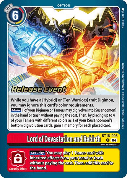 Lord of Devastation and Rebirth [BT18-096] [Release Special Booster Ver.2.0 Pre-Release Cards] | Card Merchant Takapuna