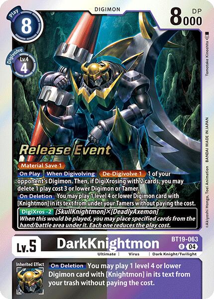 DarkKnightmon [BT19-063] [Release Special Booster 2.0 Pre-Release Cards] | Card Merchant Takapuna