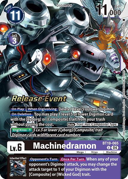 Machinedramon [BT19-065] [Release Special Booster Ver.2.0 Pre-Release Cards] | Card Merchant Takapuna