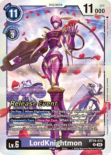 LordKnightmon [BT19-072] [Release Special Booster Ver.2.0 Pre-Release Cards] | Card Merchant Takapuna