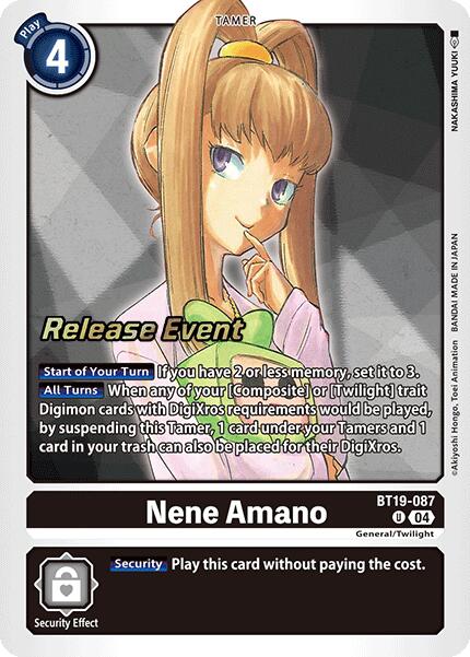 Nene Amano [BT19-087] [Release Special Booster Ver.2.0 Pre-Release Cards] | Card Merchant Takapuna