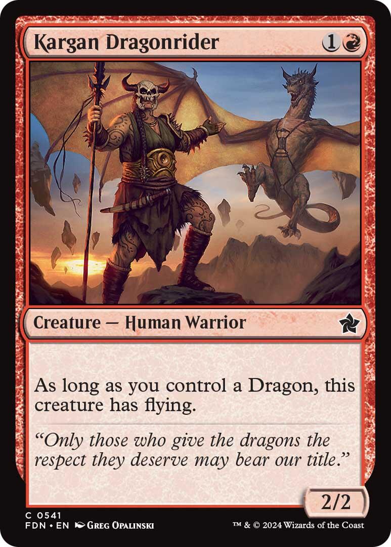 Kargan Dragonrider [Foundations] | Card Merchant Takapuna