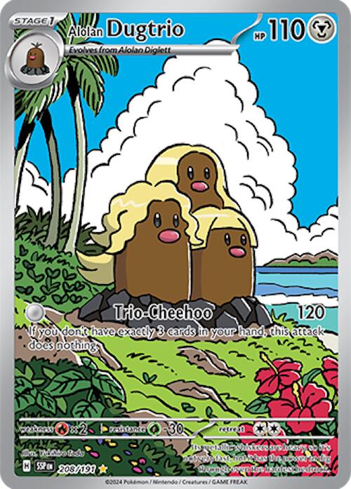 Alolan Dugtrio (208/191) [Scarlet & Violet: Surging Sparks] | Card Merchant Takapuna