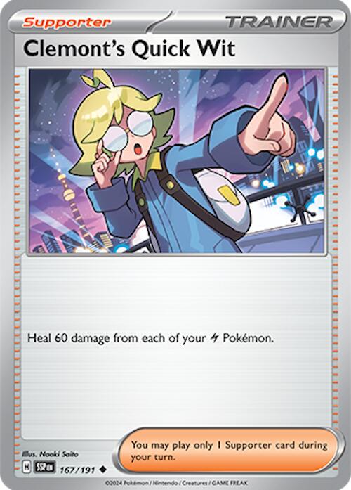 Clemont's Quick Wit (167/191) [Scarlet & Violet: Surging Sparks] | Card Merchant Takapuna