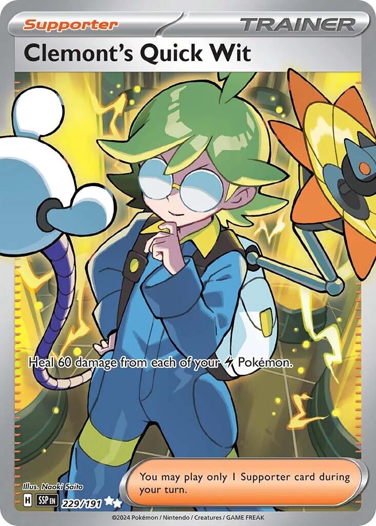 Clemont's Quick Wit (229/191) [Scarlet & Violet: Surging Sparks] | Card Merchant Takapuna