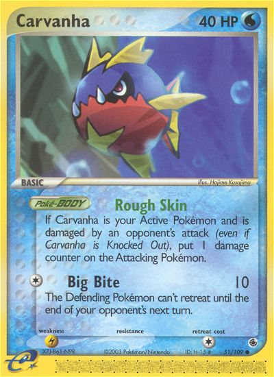 Carvanha (51/109) [EX: Ruby & Sapphire] | Card Merchant Takapuna