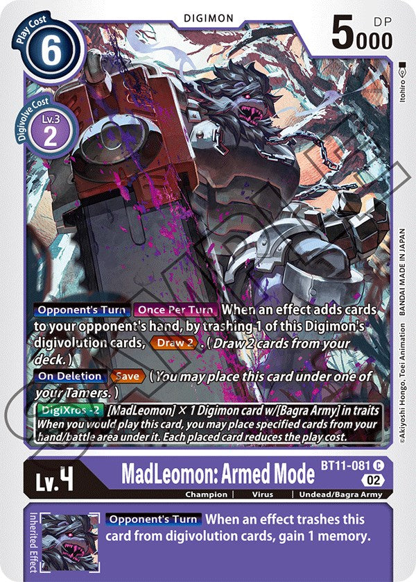 MadLeomon: Armed Mode [BT11-081] [Dimensional Phase] | Card Merchant Takapuna