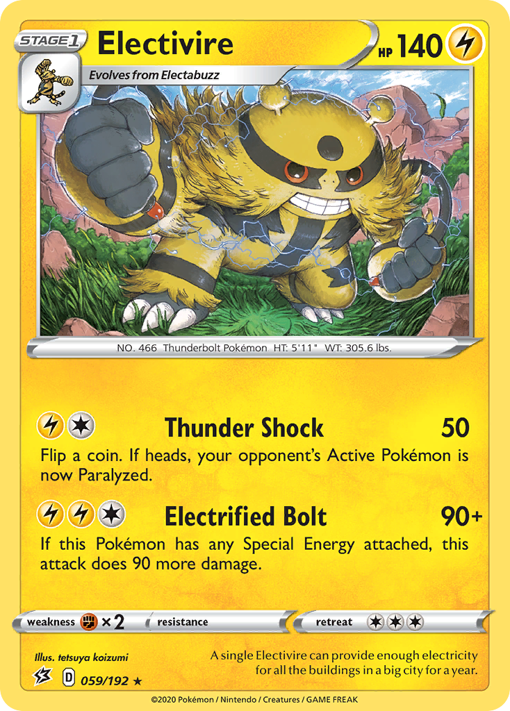 Electivire (059/192) [Sword & Shield: Rebel Clash] | Card Merchant Takapuna