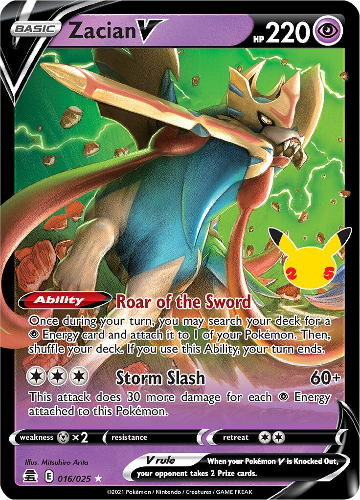 Zacian V (016/025) [Celebrations: 25th Anniversary] | Card Merchant Takapuna