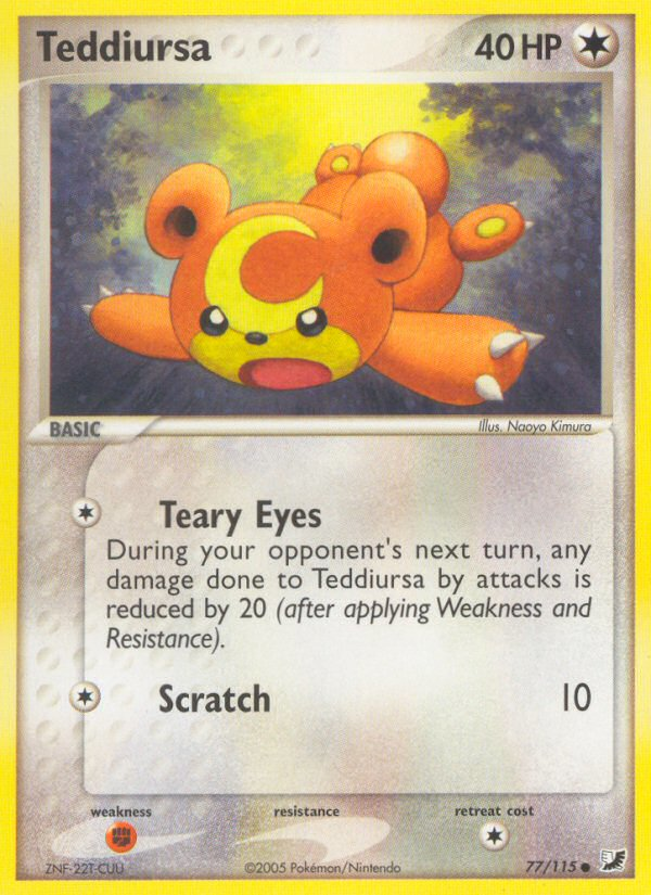 Teddiursa (77/115) [EX: Unseen Forces] | Card Merchant Takapuna