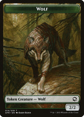 Wolf // Ellywick Tumblestrum Emblem Double-Sided Token [Dungeons & Dragons: Adventures in the Forgotten Realms Tokens] | Card Merchant Takapuna