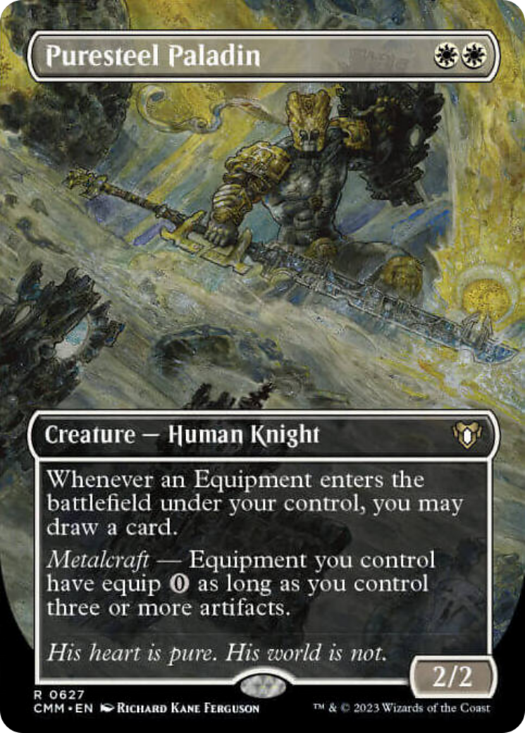 Puresteel Paladin (Borderless Alternate Art) [Commander Masters] | Card Merchant Takapuna