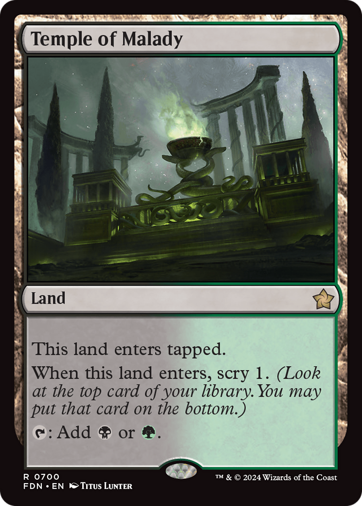 Temple of Malady [Foundations] | Card Merchant Takapuna