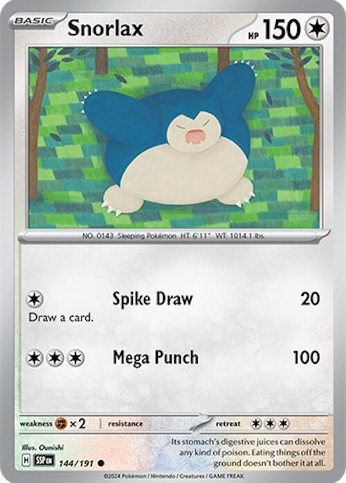 Snorlax (144/191) [Scarlet & Violet: Surging Sparks] | Card Merchant Takapuna