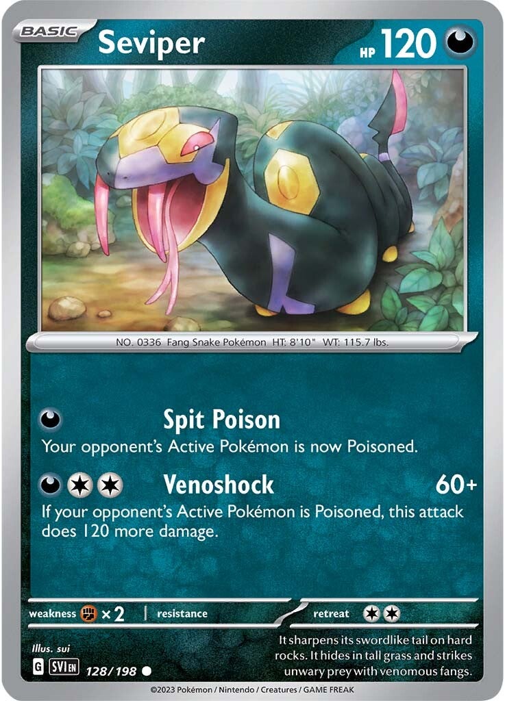 Seviper (128/198) [Scarlet & Violet: Base Set] | Card Merchant Takapuna