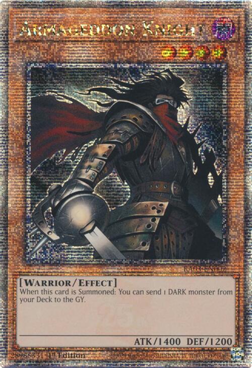 Armageddon Knight (Quarter Century Secret Rare) [RA03-EN002] Quarter Century Secret Rare | Card Merchant Takapuna