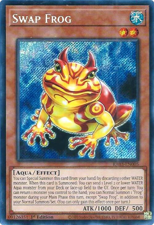 Swap Frog (Secret Rare) [RA03-EN005] Secret Rare | Card Merchant Takapuna