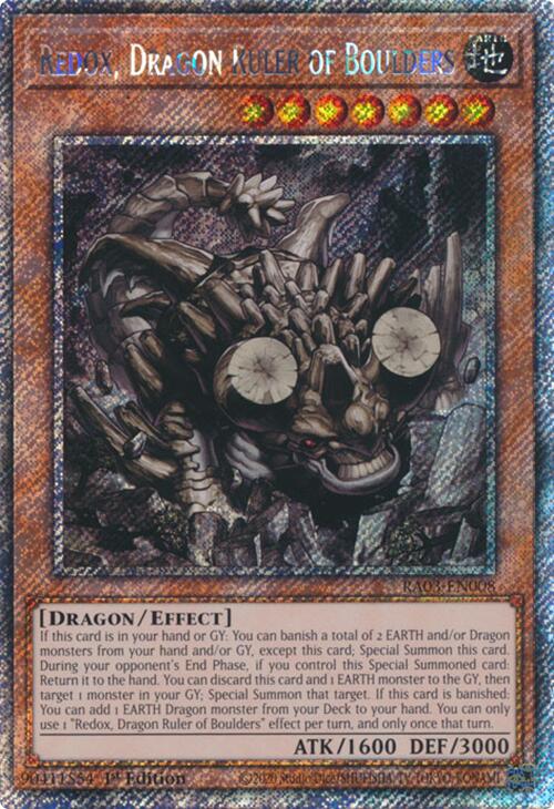 Redox, Dragon Ruler of Boulders (Platinum Secret Rare) [RA03-EN008] Platinum Secret Rare | Card Merchant Takapuna