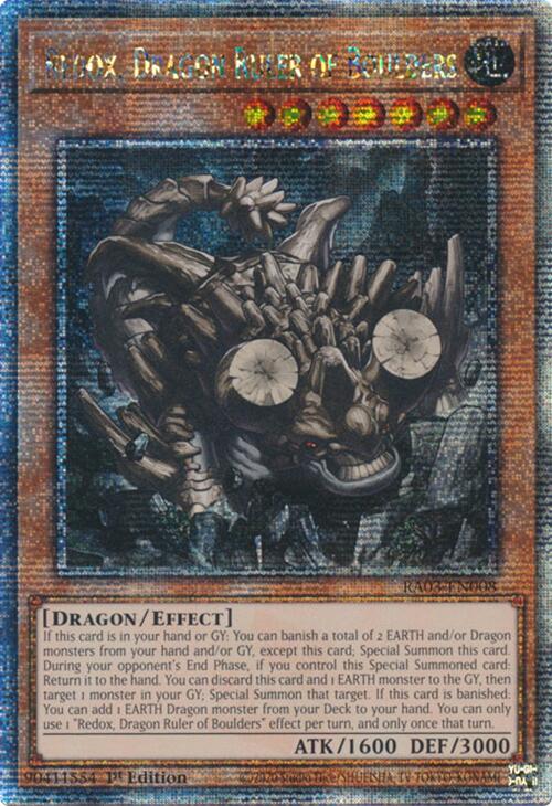 Redox, Dragon Ruler of Boulders (Quarter Century Secret Rare) [RA03-EN008] Quarter Century Secret Rare | Card Merchant Takapuna