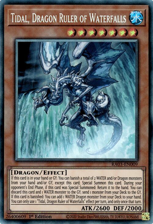 Tidal, Dragon Ruler of Waterfalls (CR) [RA03-EN009] Prismatic Collector's Rare | Card Merchant Takapuna