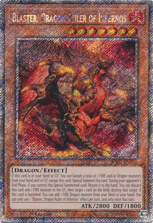 Blaster, Dragon Ruler of Infernos (Platinum Secret Rare) [RA03-EN010] Platinum Secret Rare | Card Merchant Takapuna