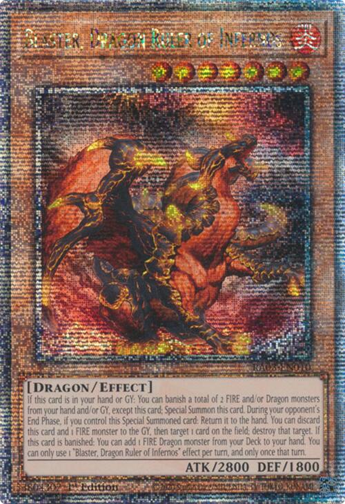 Blaster, Dragon Ruler of Infernos (Quarter Century Secret Rare) [RA03-EN010] Quarter Century Secret Rare | Card Merchant Takapuna