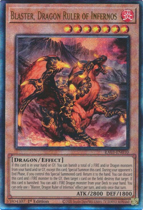 Blaster, Dragon Ruler of Infernos (UTR) [RA03-EN010] Prismatic Ultimate Rare | Card Merchant Takapuna