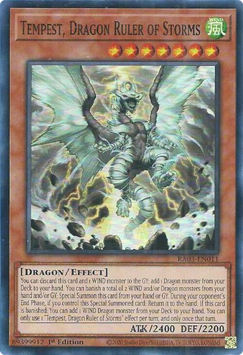 Tempest, Dragon Ruler of Storms [RA03-EN011] Super Rare | Card Merchant Takapuna