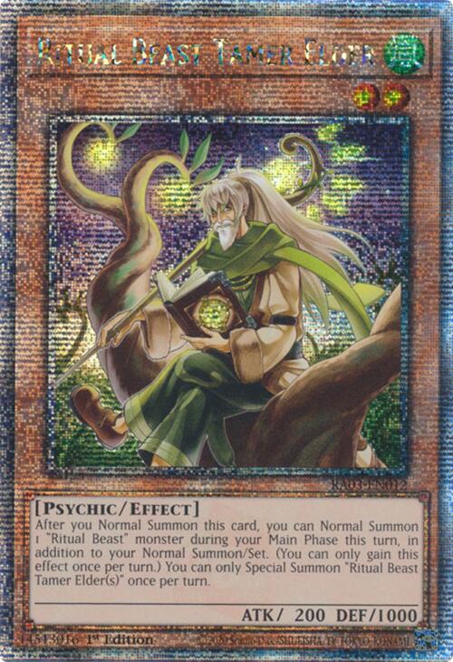 Ritual Beast Tamer Elder (Quarter Century Secret Rare) [RA03-EN012] Quarter Century Secret Rare | Card Merchant Takapuna